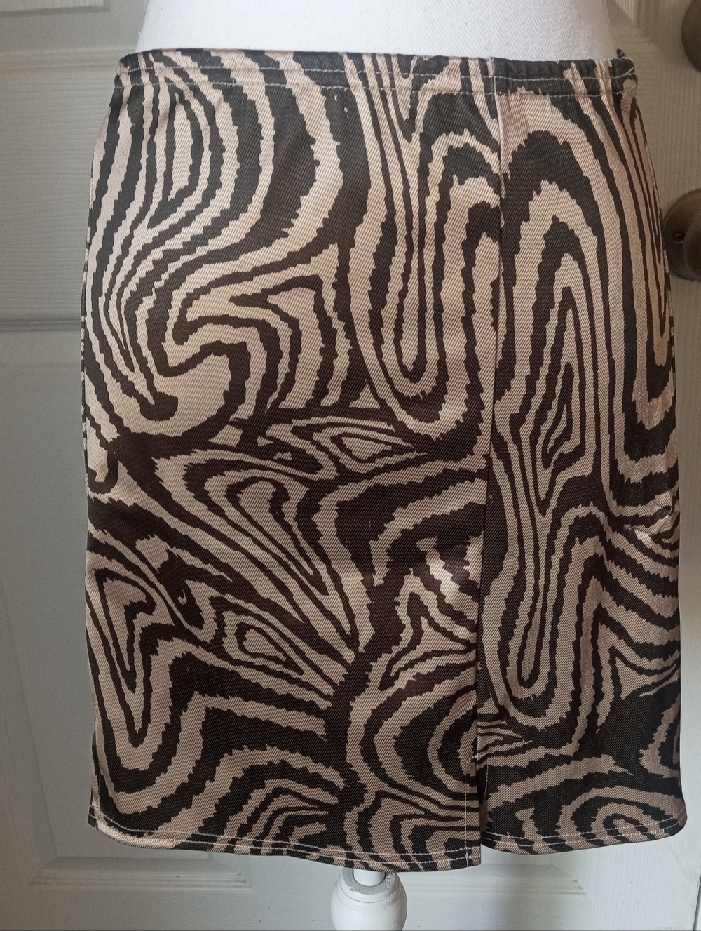 Urban Outfitters Black and Cream Swirl Mini Skirt